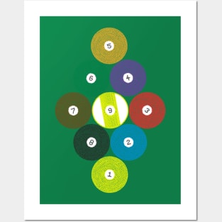 Billiard Balls on Billiard Balls - 9 Ball Posters and Art